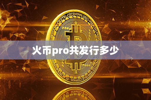 火币pro共发行多少